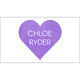 Purple Watercolor Heart Luggage Tags Image 3 of 3